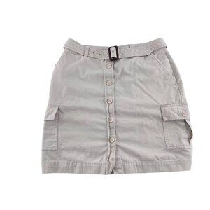 Caribbean Joe Beige Cargo Skirt‎ With Belt Size 8